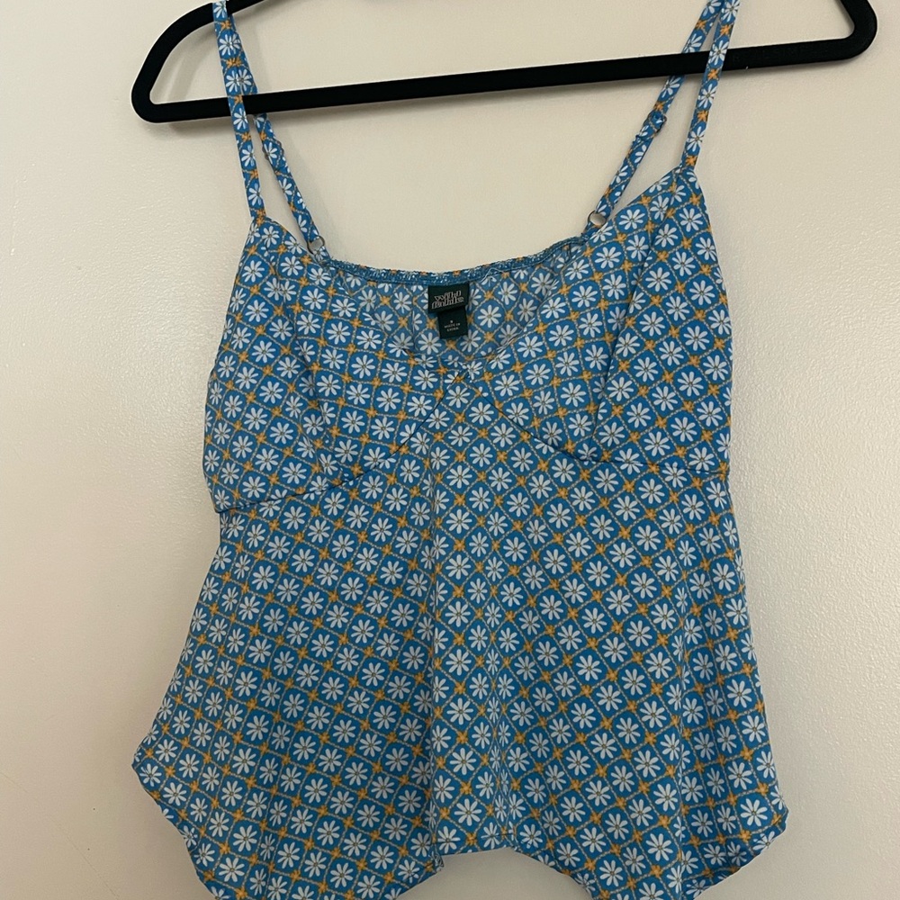 Blue Floral Women's Top